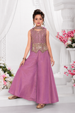 Elegant Lavender Embroidered Palazzo Set with Dupatta