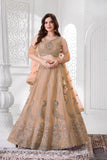 Peach Peacock And Floral Embroidered Lehenga Choli with Dupatta For Girls