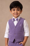 Boys  Lavender Waistcoat Suit Set with Bow Tie