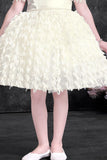 White Embellished Party Wear Frock For Girls