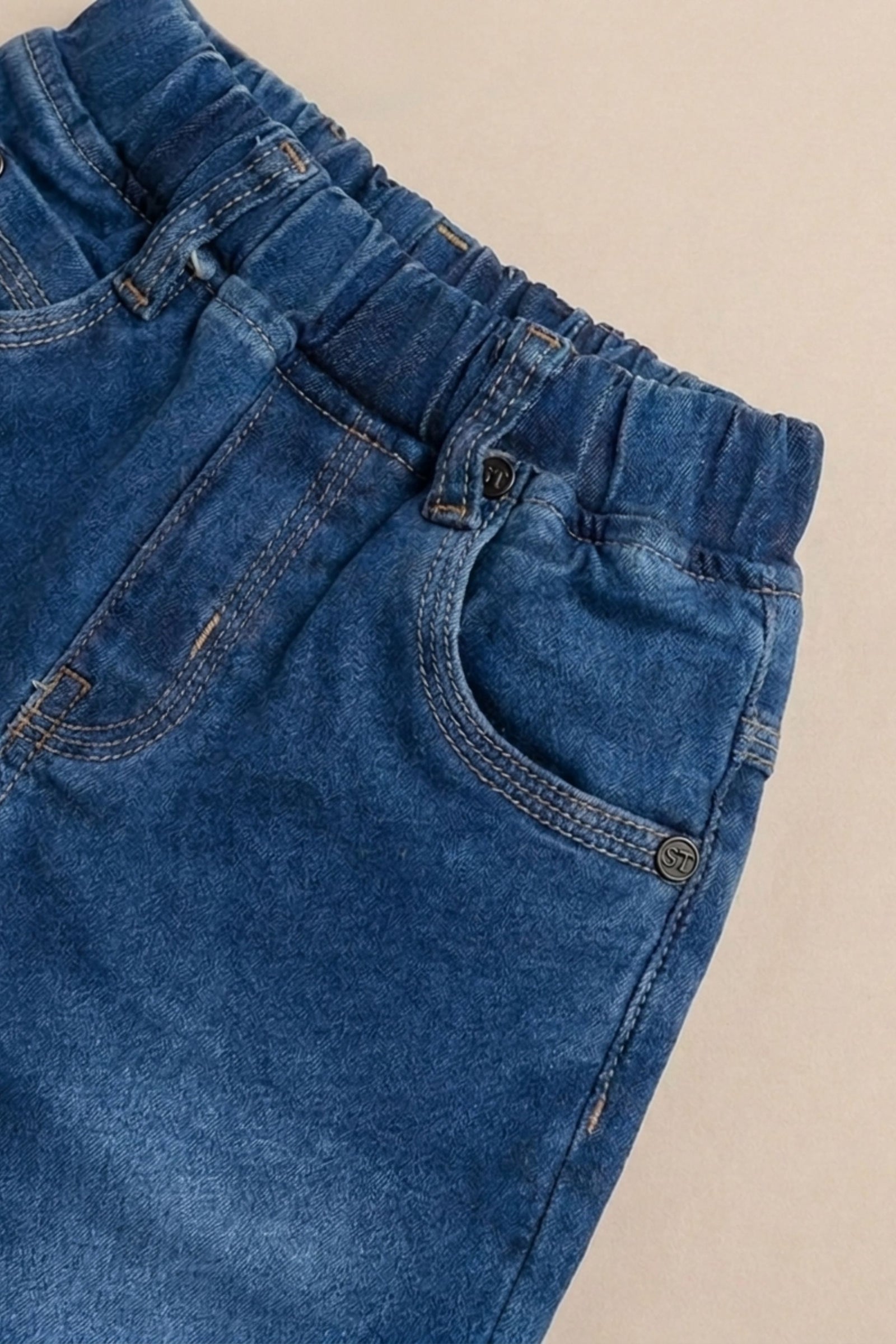 Blue Washed Denim Jeans