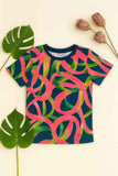 Multicolor Abstract Printed T-Shirt for Girls