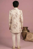 Ivory Heritage Embroidered Sherwani Set For Boys