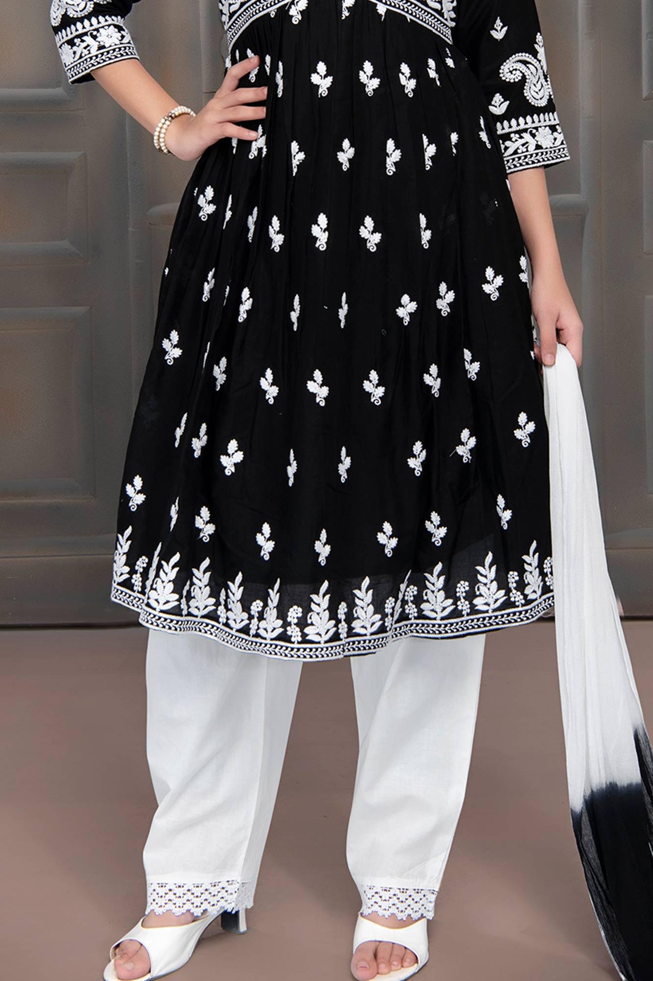 Buy Anaro Black Cotton Patiala Salwar Pant for women Online at Best Prices  in India - JioMart.