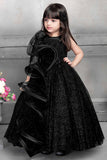 Black Princess Party Gown: A Royal Look for Girls. - Lagorii Kids
