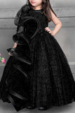 Black Princess Party Gown: A Royal Look for Girls. - Lagorii Kids