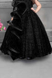 Black Princess Party Gown: A Royal Look for Girls. - Lagorii Kids
