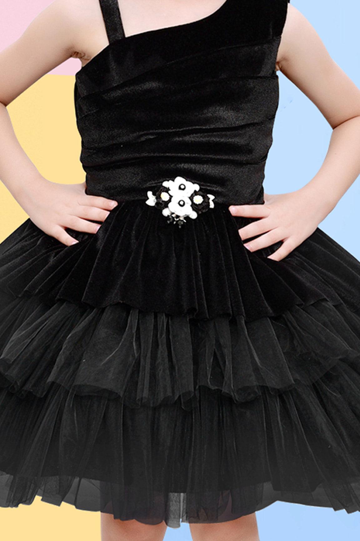 Buy Black Velvet Gown for Girls Online