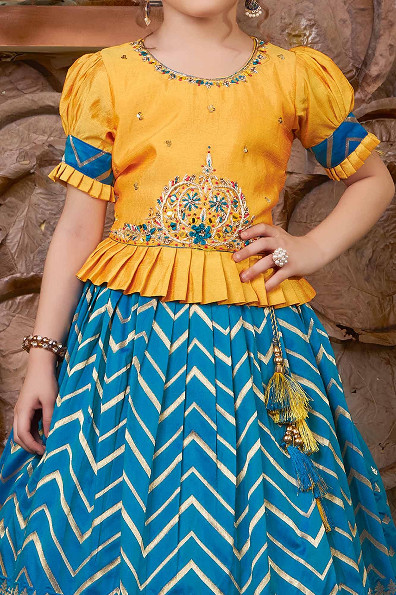 Shop Silk Cotton Lehenga For Girls | Party Wear Ghagra Choli Wear | The  Nesavu – The Nesavu