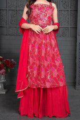 Charming Rani Pink Palazzo Suit: Ethnic Elegance. - Lagorii Kids