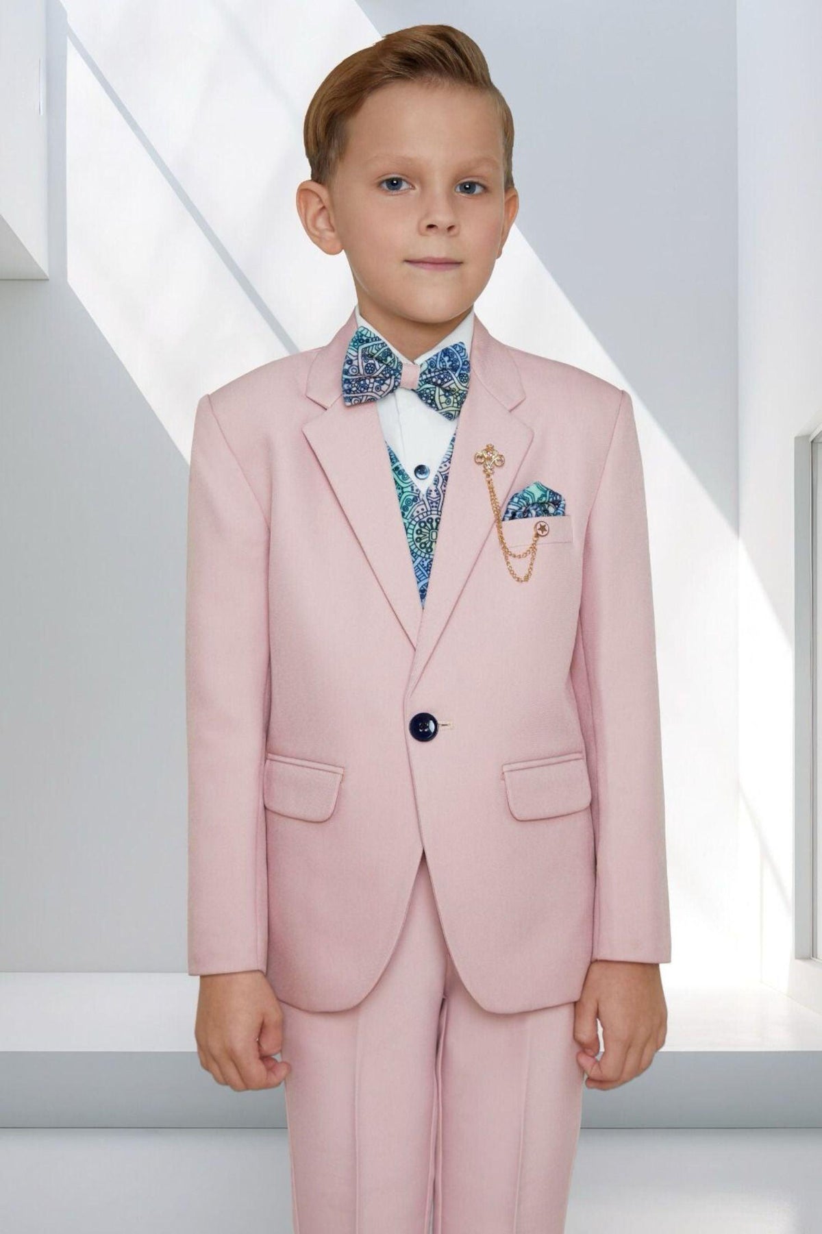 Classic Pink Tuxedo Set For Boys - Lagorii Kids