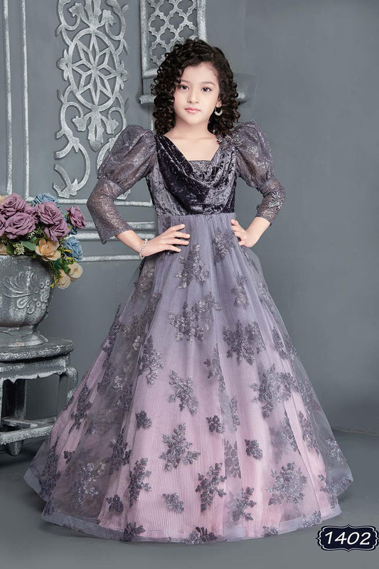 indian party wear outfits pins @nivetas | Gowns for girls, Kids gown,  Wedding dresses for kids