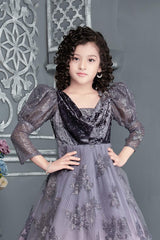 Designer party wear gown for girls (made to order) - Lagorii Kids