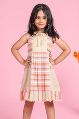 Elegant Cream Cotton Frock for Girls: Perfect Casual Wear. - Lagorii Kids