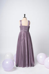 Enchanting Elegance: Shimmering Mulberry Gown for Girls. - Lagorii Kids