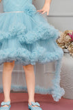 Fancy Blue Tailback Frock for Girls - Lagorii Kids