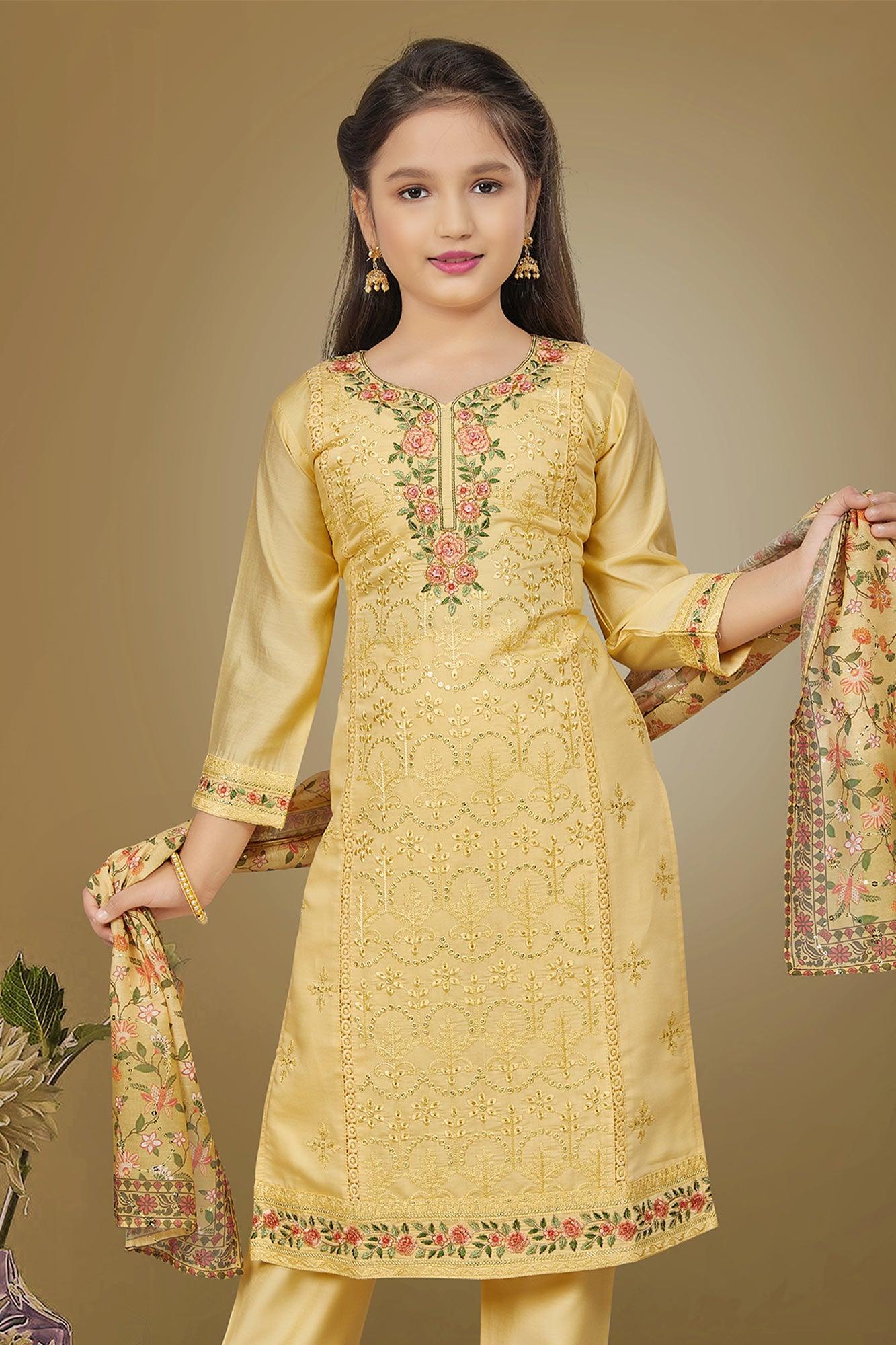 Buy DnVeens Women Cotton Silk Fancy Chudidar Embroidery Unstitched Salwar  Kameez Dress Material for Women at Amazon.in