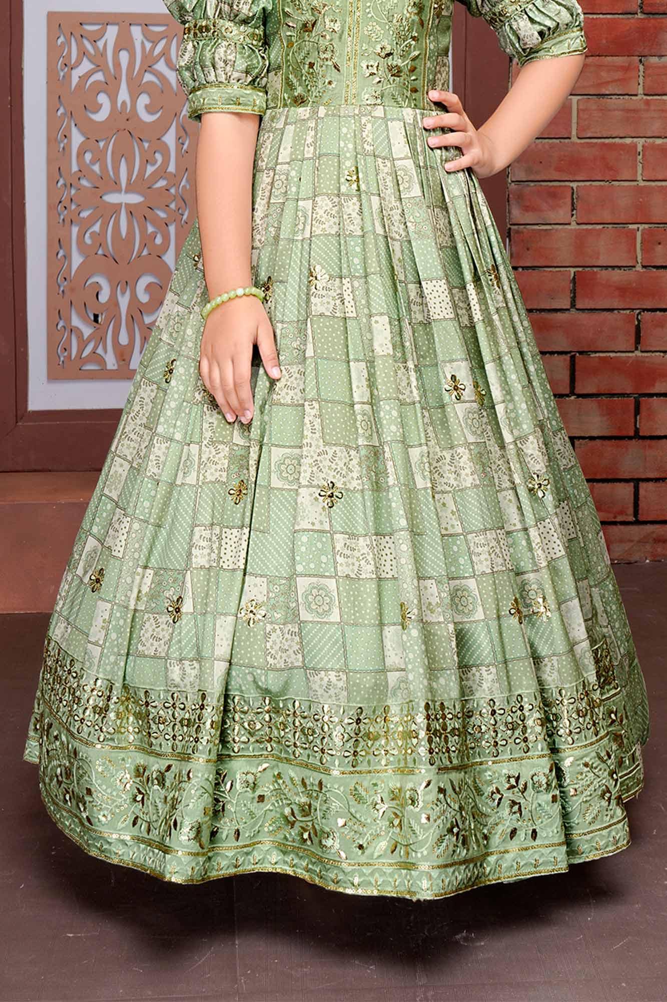Women's Green Anarkali Gown Set - (2Pcs) - Saras The Label | Green  anarkali, Anarkali gown, Ethnic gown