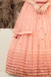 Lagorii Pretty Peach Princess Designer Lehenga Choli for Girls. - Lagorii Kids