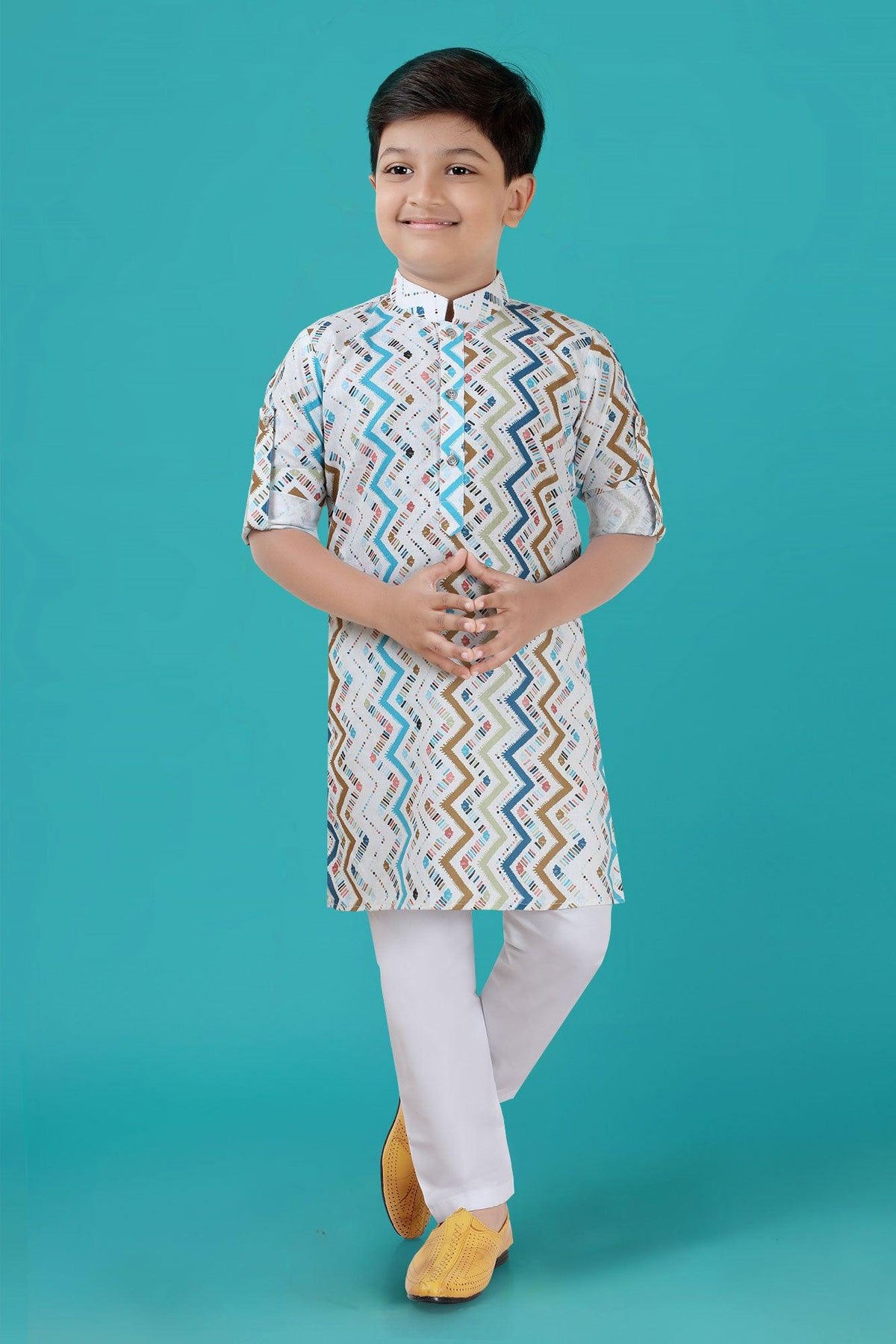 Lagorii Printed Cotton Kurta Set for Boys - Pack of 2 - Lagorii Kids