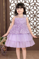 Lavender Ruffle Frock for Girls - Lagorii Kids