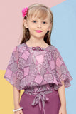 Magenta Printed Palazzo Set for Girls - Lagorii Kids