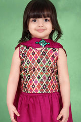 Majestic Magenta Lehenga Choli for Kids - Lagorii Kids