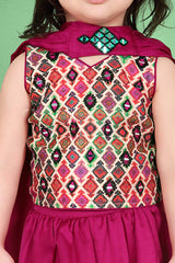 Majestic Magenta Lehenga Choli for Kids - Lagorii Kids