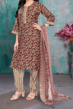 Maroon Kurti with Straight Pants and Dupatta - Lagorii Kids