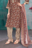 Maroon Kurti with Straight Pants and Dupatta - Lagorii Kids