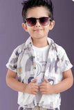 Multicolor Printed Shirt and Shorts Co-ord Set For Boys - Lagorii Kids