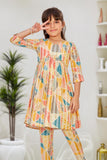 Orange Printed Cord Set for Girls - Lagorii Kids