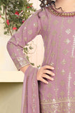 Pale pink color golden embroidered ethnic wear Sharara suit for girls. - Lagorii Kids