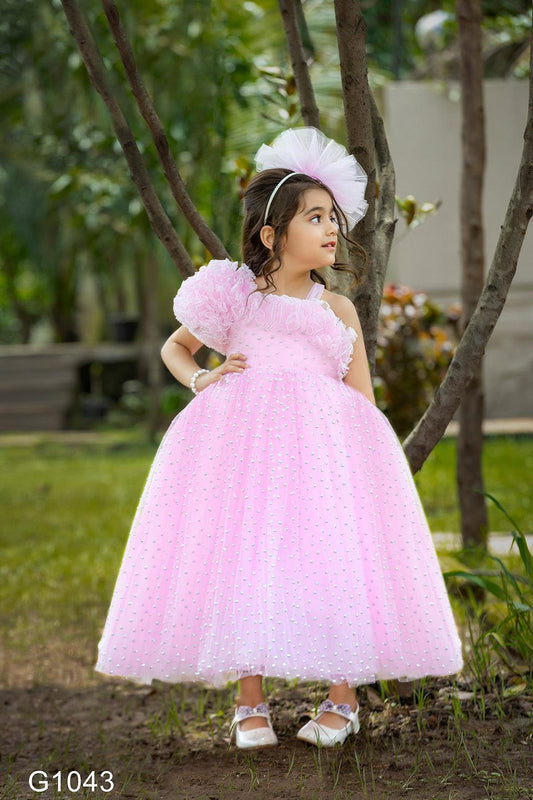 Pastel pink cupcake style gown. - Lagorii Kids