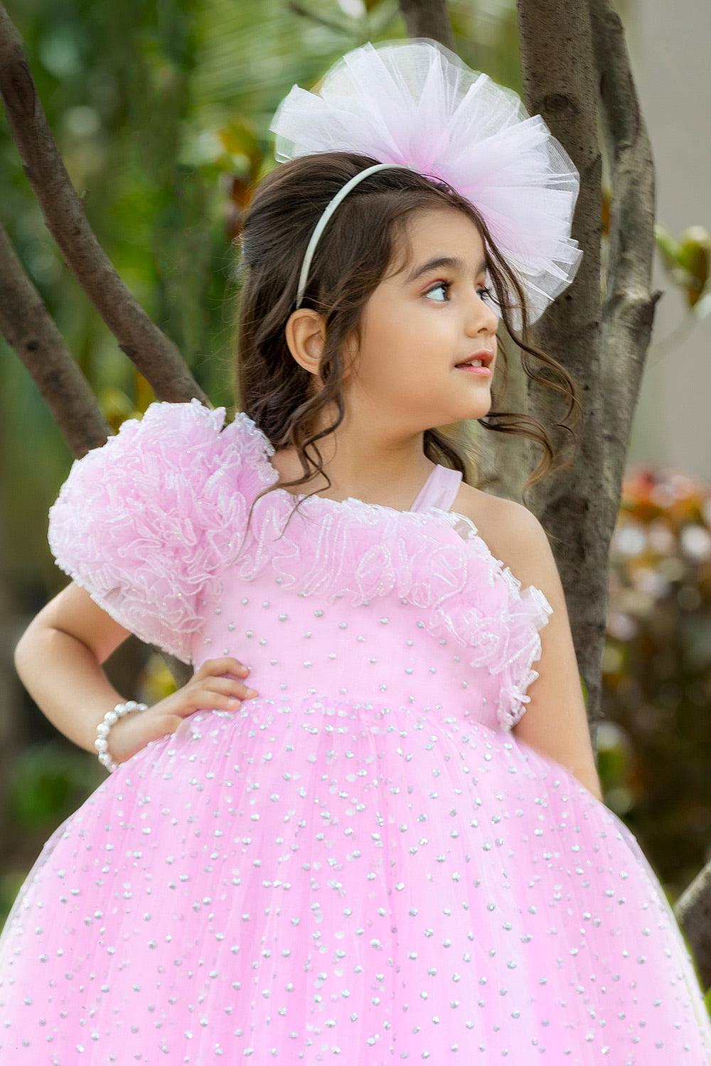 Pastel pink cupcake style gown. - Lagorii Kids