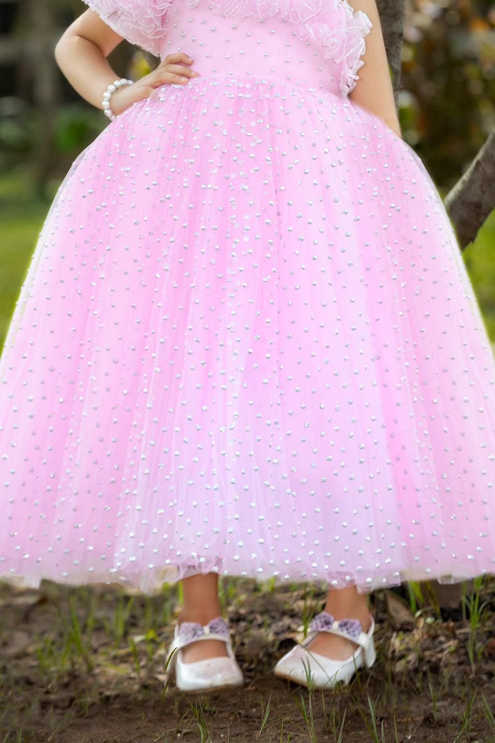 Pastel pink cupcake style gown. - Lagorii Kids