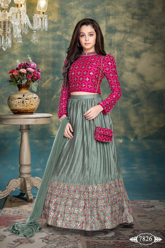 Buy Online Art Silk Designer Lehenga Choli in Pink : 238158 -