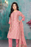 Pink Kurti with Straight Pants and Dupatta - Lagorii Kids