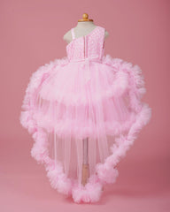 Pink Princess Perfection: Tailback Party Frock for Girls. - Lagorii Kids