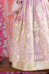 Pink Printed Ghagra-Choli Set With Elegant Work For Girls - Lagorii Kids