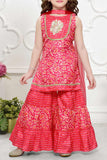 Pink Sharara Set with Dupatta - Lagorii Kids