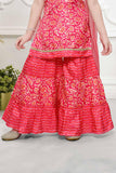 Pink Sharara Set with Dupatta - Lagorii Kids