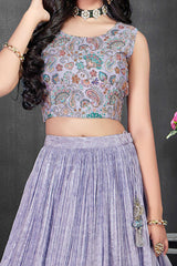 Purple Lehenga Choli for Girls - Lagorii Kids