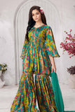 Rama Green Alia Cut Sharara Set - Lagorii Kids