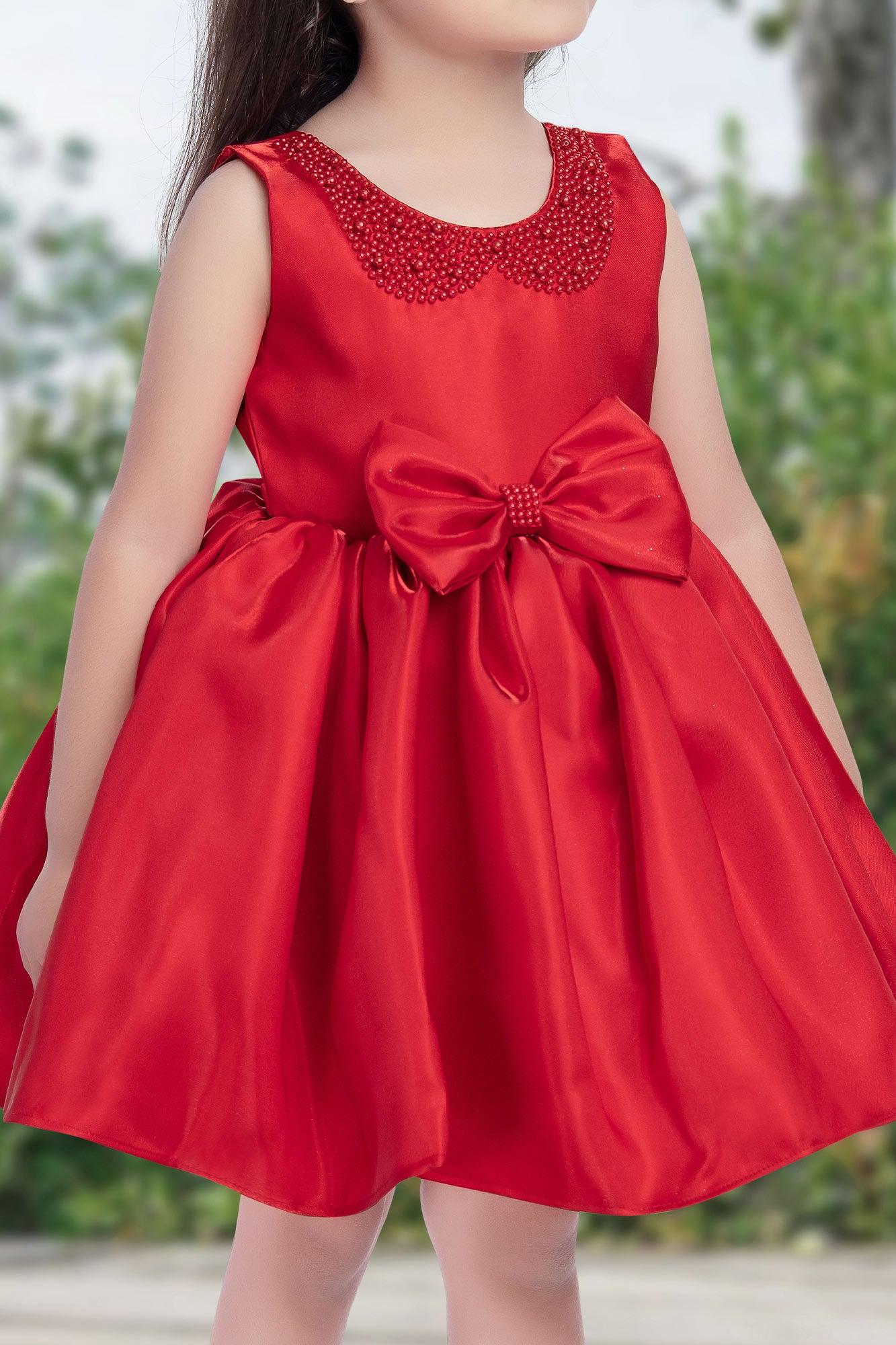 Red Party Wear Frock for Girls - All Eyes on Her! - Lagorii Kids