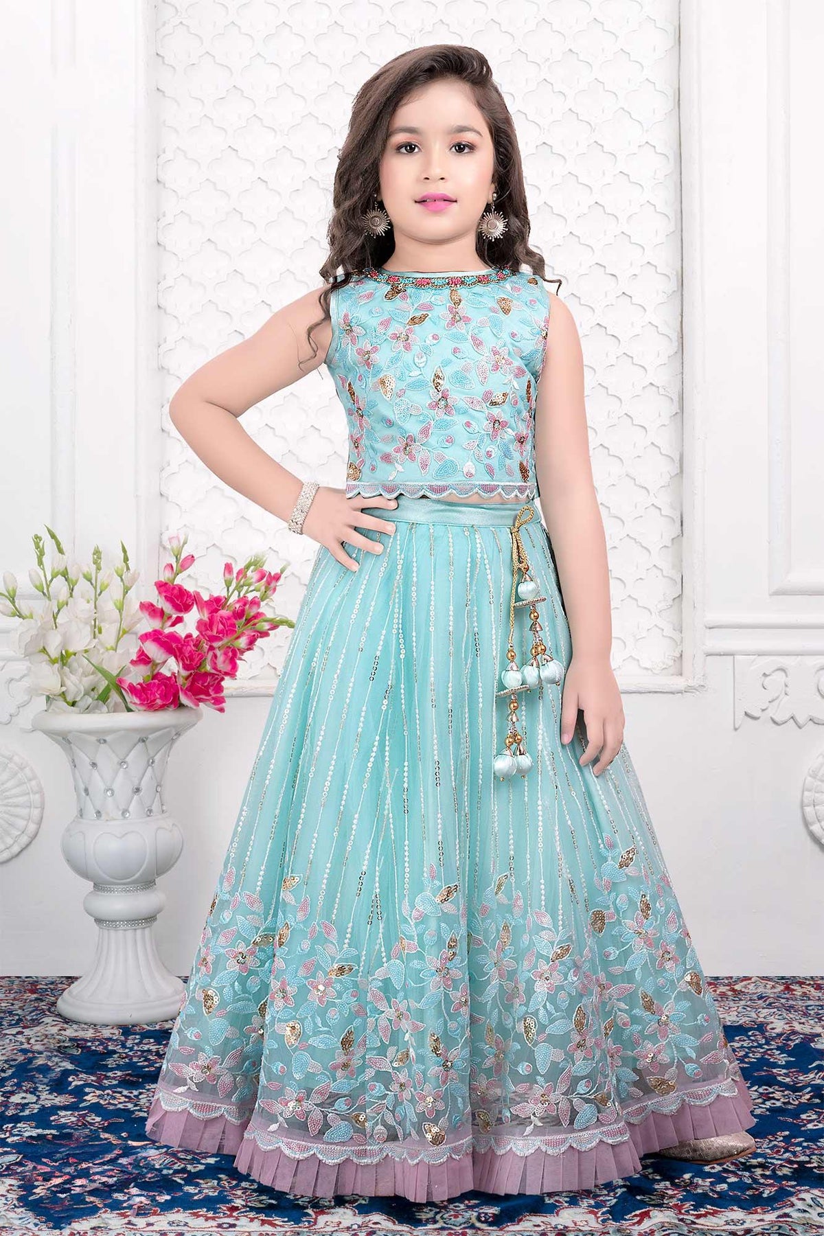 Biba 8 9 Years Turquoise Lehenga in Chennai - Dealers, Manufacturers &  Suppliers - Justdial