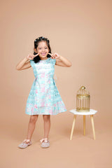 Sky Blue Pure Cotton Casual Frock for Girls: A Must-Have in Your Wardrobe! - Lagorii Kids