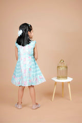 Sky Blue Pure Cotton Casual Frock for Girls: A Must-Have in Your Wardrobe! - Lagorii Kids