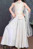 Snow white Designer Palazzo Set for Girls. - Lagorii Kids