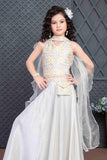 Snow white Designer Palazzo Set for Girls. - Lagorii Kids